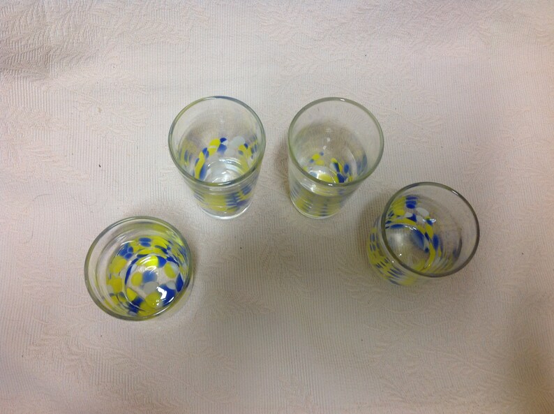 Four Hand Blown Confetti Glass Tumblers - Thumbnail 4