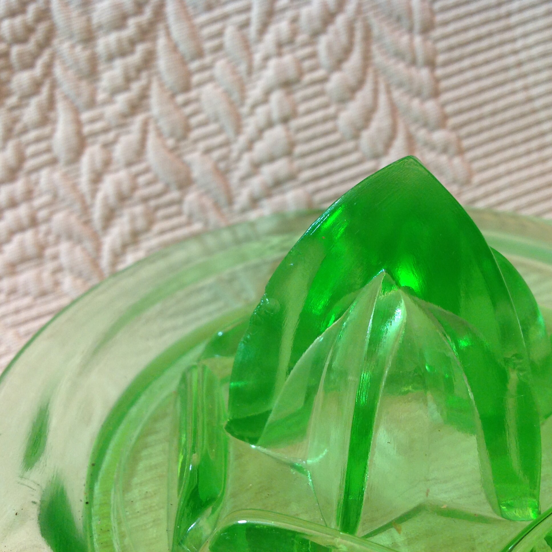 Vaseline Green Depression Glass Juicer Reamer 5 Etsy