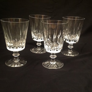 Four (4) Ascot ROYAL BRIERLEY Crystal Water Goblets 5.875"