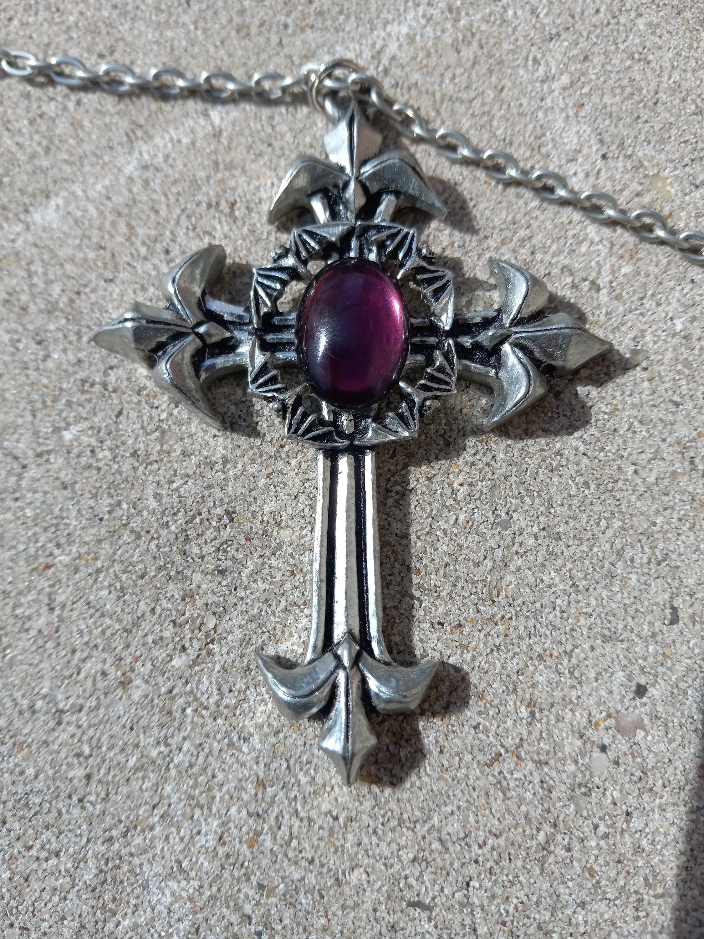 Alchemy Carta Gothic Cross Pendant Necklace 1995 Pewter - Etsy