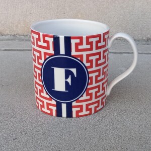Caneca Jonathan Adler, Monograma, Inicial, Letra "F"