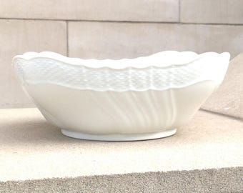 Richard Ginori 1735 Bianco Grönsaksskål med vågig kant, präglad, 23 cm