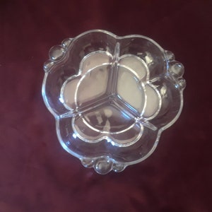 Duncan Miller Canterbury 3-part Heart Open Candy Dish Tray