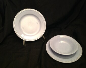 Homer Laughlin - Kraft Blue (1) Postre Bowl (2) Platos de ensalada