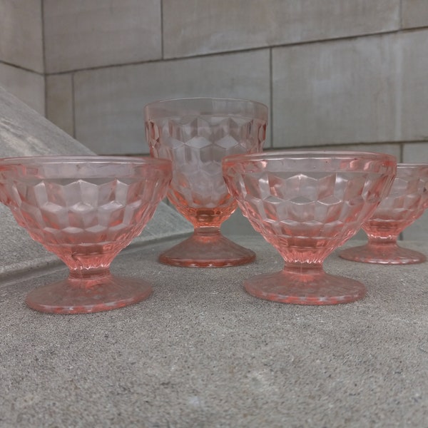 Jeanette Glass Pink Cube Collection (1929-1933)