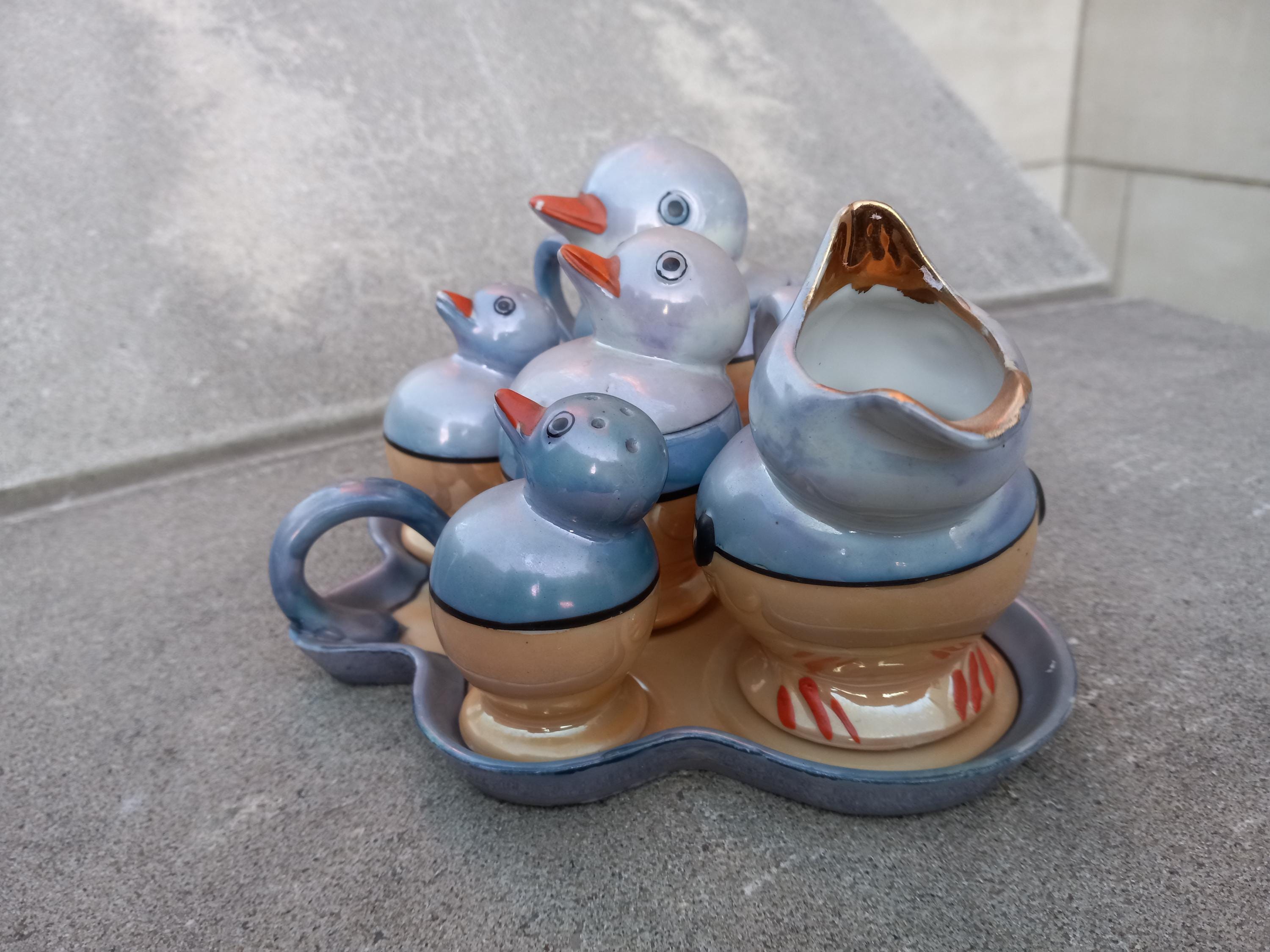 Lusterware of Japan 1930s Condiment Dish Set Duck Family - Etsy