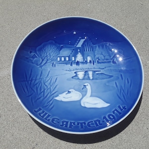 1974 B&G Bing Grondahl CHRISTMAS PLATE Jule After DENMARK Copenhagen Collectible