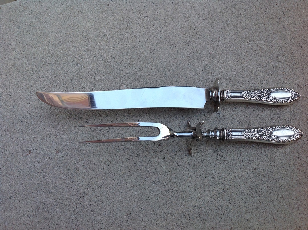 Manchester Sterling Silver Meat Carving Set 1938, No