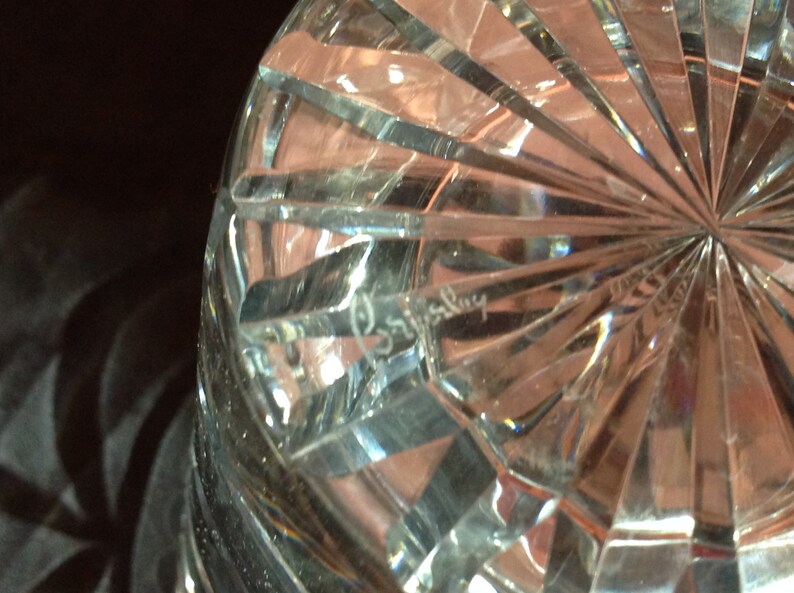 ROYAL BRIERLEY England Clear Cut CRYSTAL Drape Vase Etsy