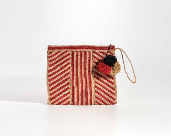 Raffia Bag, Red Straw Clutch, Red Square Clutch, Red Raffia bag, Bridesmaid Tote, Bridesmaid Clutch, Red Straw Clutch, Red tote bag,