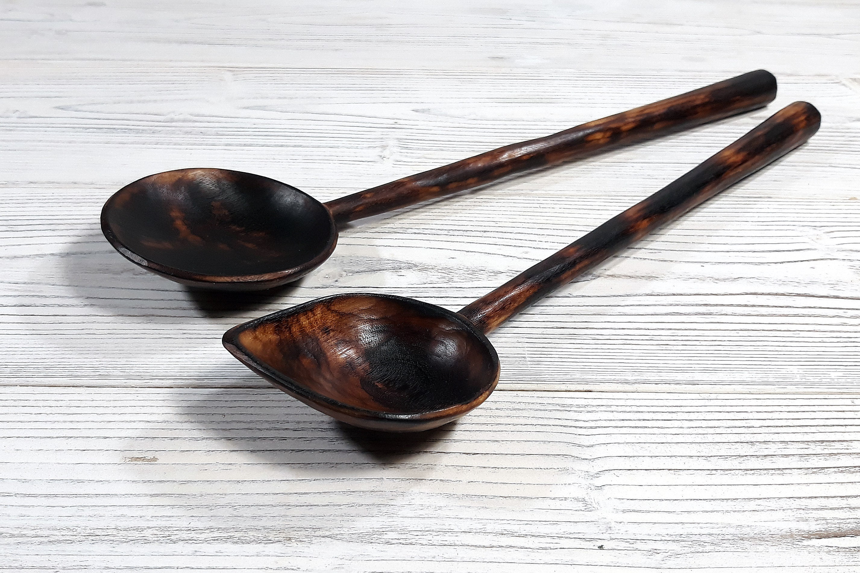 Handmade wooden spoons set wood serving spoons hand carved Etsy