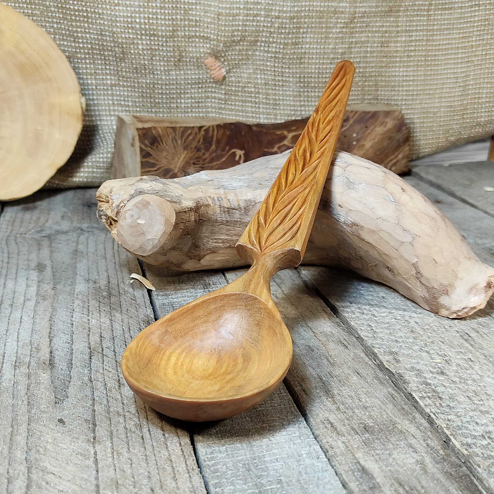 Hand carved serving spoon 9 decorative wooden spoons Etsy