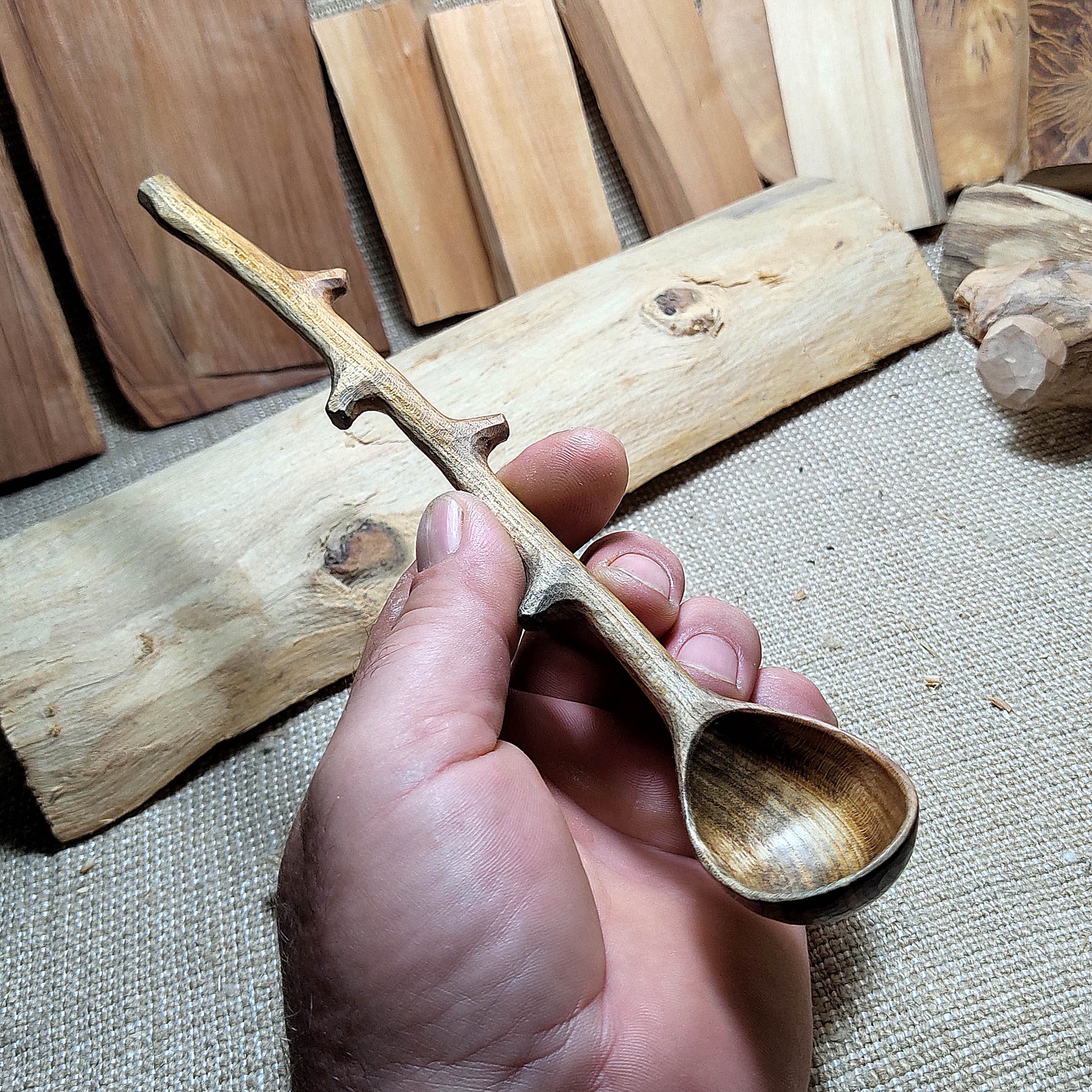 Handmade long handle wooden spoon Hand carved cocktail spoon Etsy