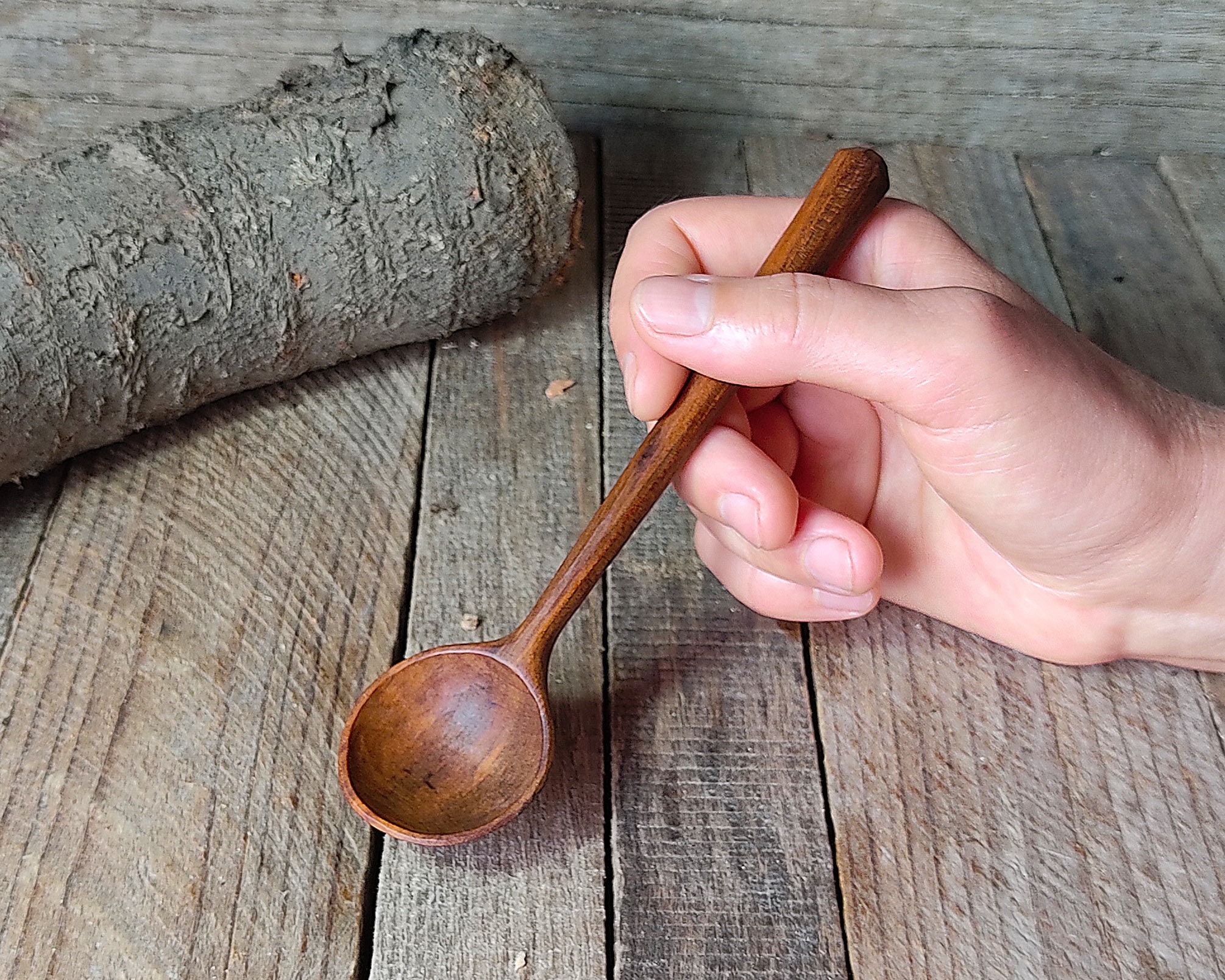 Handmade small wooden spoon Hand carved cherry wood spoon Etsy