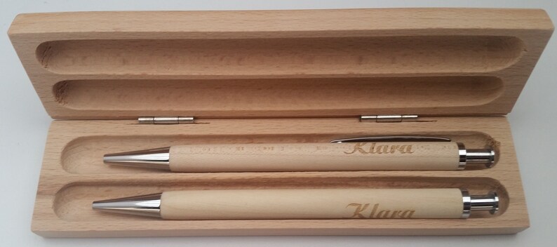 Schreibset 2-teilig – Kugelschreiber Blau + Druckbleistift Aus Metall, In Carbon-Pouch