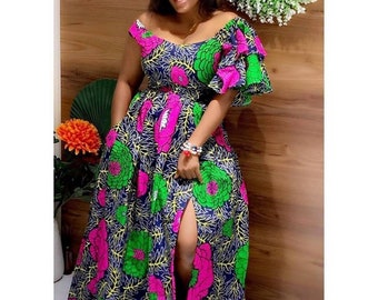 ankara long gown styles for plus size ladies