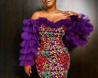 purple ankara styles