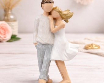 Dekofigur Paar Mann und Frau | Hochzeitsfigur als Geschenkidee-Zubehör