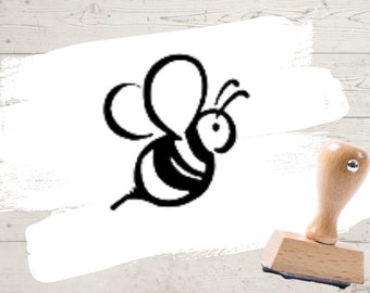 Stempel « BIENE 04 » Adressenstempel Motiv Honigbiene Imker Bienenzucht Name bee 