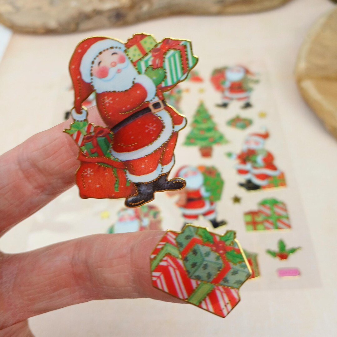 Kid Santa Sticker Santa Claus Stickers – 29 Christmas Stickers With Gifts & Tree ...