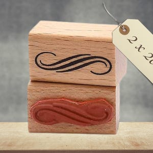 Motivstempel Schnörkel Muster – 3,5x2 cm – Verzierung Stempel für Karten, Scrapbooking, Journaling & kreative DIY-Projekte