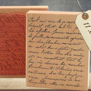 Motivstempel „Brief aus Frankreich“ – Vintage Textstempel 11x13cm, Französisch inspirierter Spruchstempel für DIY & Scrapbooking