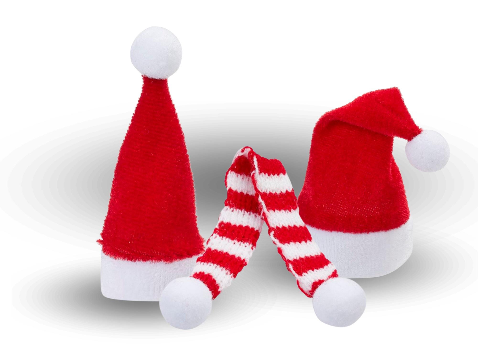 Weihnachtsmütze 150 Cm Rot – Langer Plüsch-Schal Mit Nikolaus-Look