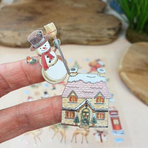 Weihnachtsaufkleber Glitzer – Stickerbogen 44 Stück – 17x15cm – Weihnachten Deko Sticker für Karten & Basteln