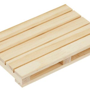 Miniature Wooden Pallet 11.4x7.5x1.5cm – Dollhouse Furniture, Elf Door & Diorama Accessory