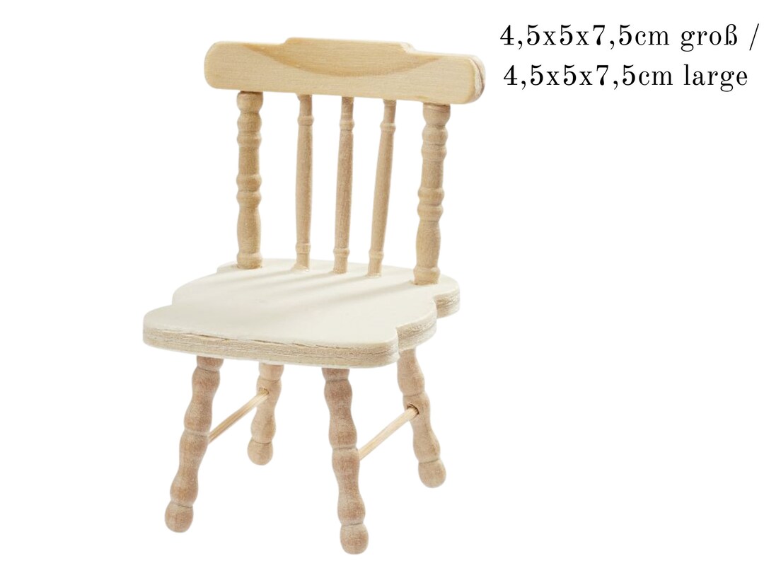 Chair Blank Wood Miniature Wooden Chair for Secret Santa Door Etsy