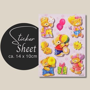 Sticker Sheet - Baby Geburtstag 3D | Aufkleber Geburt | journal stickers | calendar planner stickers  | Taufe stickers