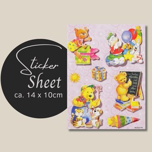 Sticker Sheet - Baby Geburtstag 3D | Aufkleber Geburt | journal stickers | calendar planner stickers  | Schule Einschulung stickers