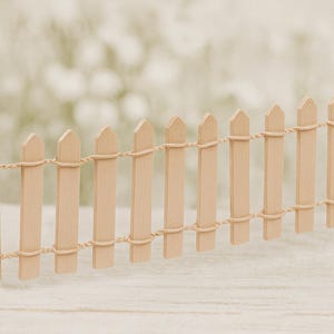 Natural wooden fence | miniature garden fence | gnome door decoration for Christmas | mini furniture | accessories doll&#39;s house model making