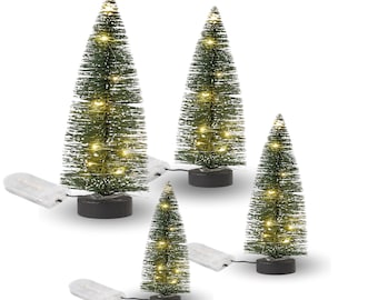 Fir tree with LED lighting | Miniature for Christmas elf door decoration | Mini Christmas tree