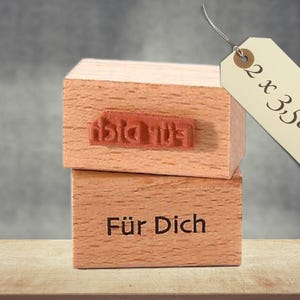 Textstempel „Für Dich“ – 2x3,5cm | Spruchstempel für Geschenke, Karten, Anhänger, DIY Verpackung, Motivstempel deutsch