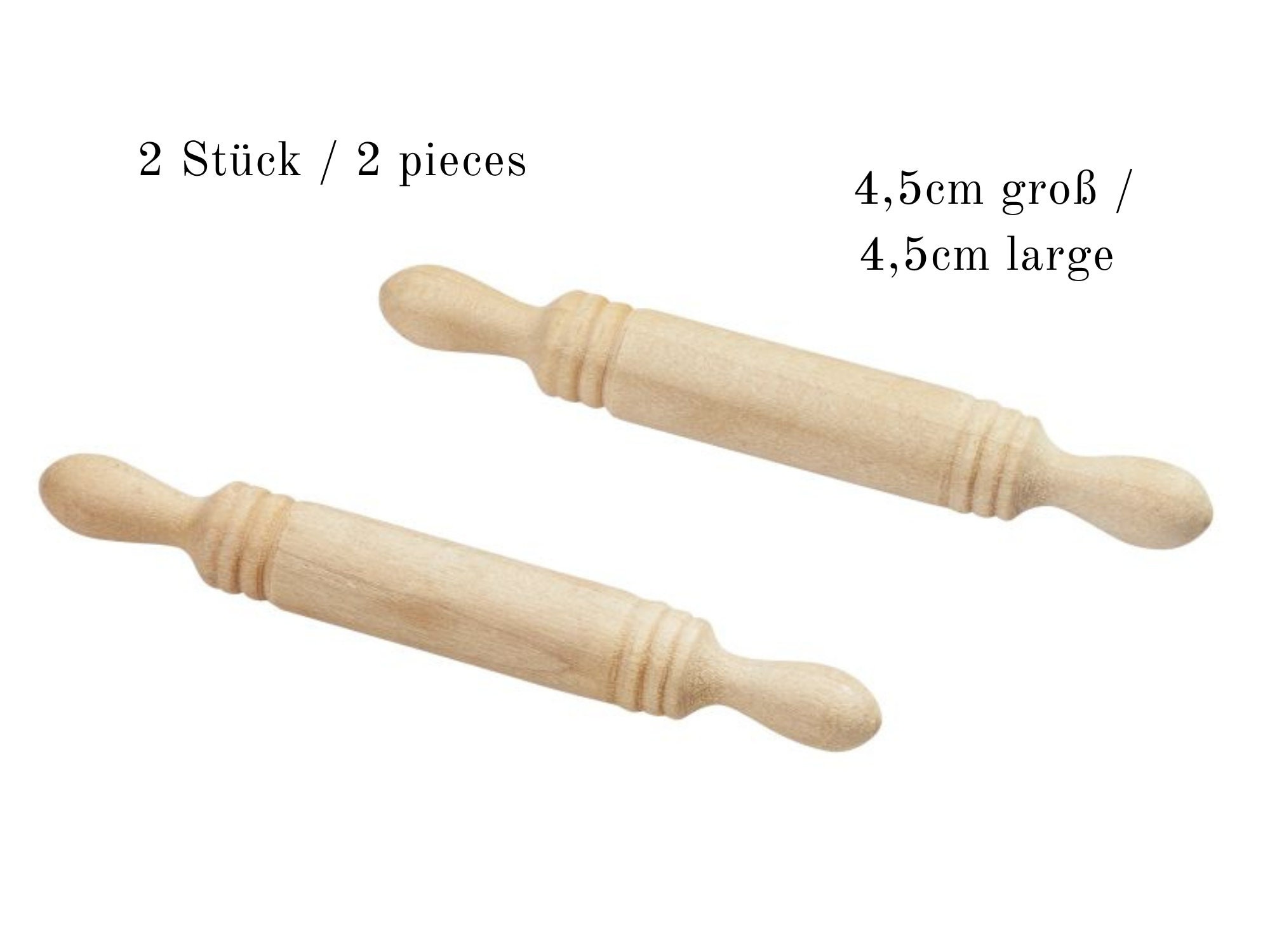 30 Pcs Teigroller aus Holz Nudelholz Für Kinder Teigroller Aus Ton Tablett  Mini
