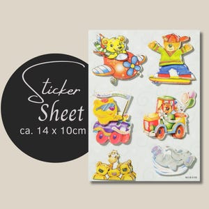 Sticker Sheet - Kinder 3D | Aufkleber Geburtstag | journal stickers | calendar planner stickers  | Kindersticker Flugzeug Skateboard