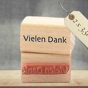 Textstempel „Vielen Dank“ – 2x3,5cm | Dankes-Stempel für Karten, Geschenke, DIY Motivstempel , Hochzeit, Scrapbooking