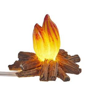 Miniature Campfire with LED Light – 4x3.5cm Glowing Fire for Dollhouse, Elf Door, Fairy Garden, Diorama