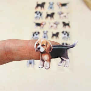 Süße Hunde Aufkleber – Softy Stickerbogen mit 20 3D Stickern | Welpen Sticker | ca. 17x9cm | Kinder & Bastelbedarf