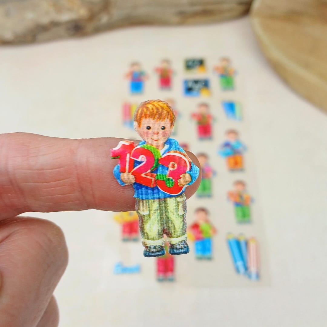 Back to School Stickers – 20 Soft Puffy 3D Stickers for Boys | ABC 123 ...