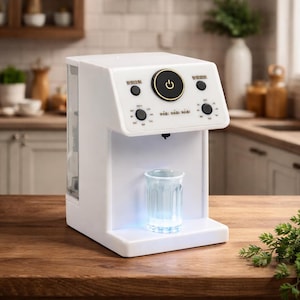 Miniature coffee machine 5.5 cm with light – secret santa accessory for gnome world, dollhouse, diorama, and Christmas
