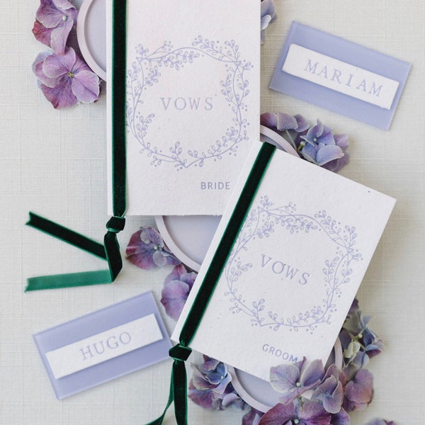 Plantable Letterpress Seed Paper Vow Book