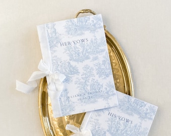 Linen Toile de Jouy Vow Books