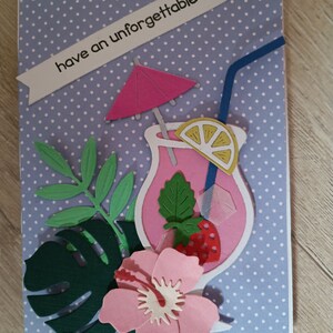 Sommerkarte mit Drink