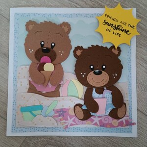 Grußkarte " Friends are the sunshine of life"