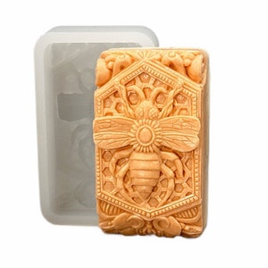 HONEY BEE SILICONE mold soap queen mould  plaster clay wax resin