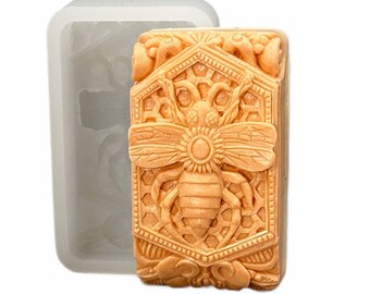 HONEY BEE SILICONE mold soap queen mould  plaster clay wax resin