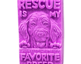 DOG SILICONE MOLD, Soap rectangle mold, Favorite breed, Rescued animal shelter, Candle wax mold, Plaster gypsum clay mould, All paws matter