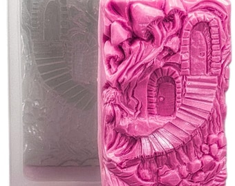 MAGICAL DOOR SILICONE mold soap bar mould 5,5oz   resin plaster chocolate wax icing gate